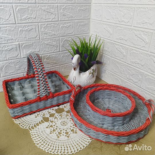 Корзина плетеная на Пасху