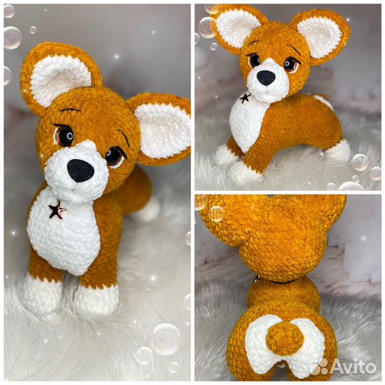 Коржик. Корги. Плюшевая собака.ручная работа