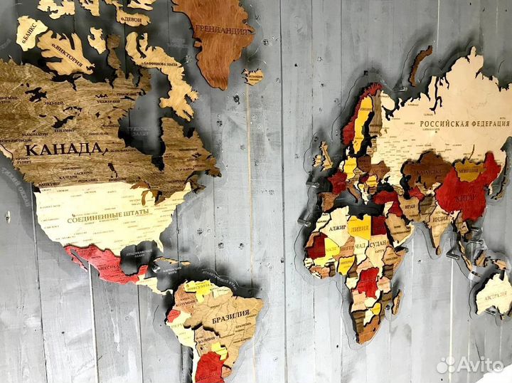 Декоративная карта мира