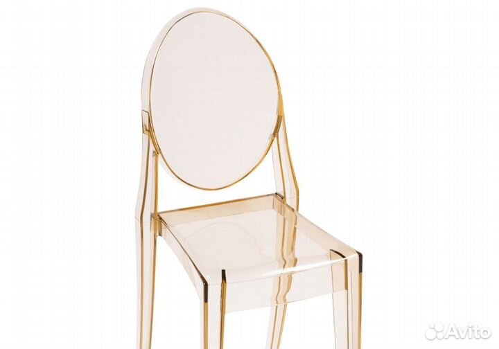 Пластиковый стул Victoria clear коричневый