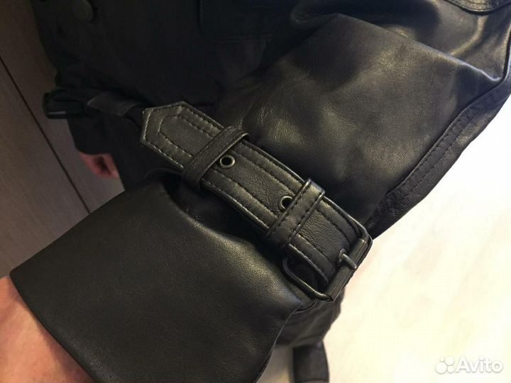 Плащ кожаный