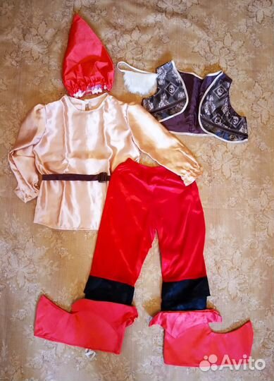 Костюм рождественского гнома 4-6л