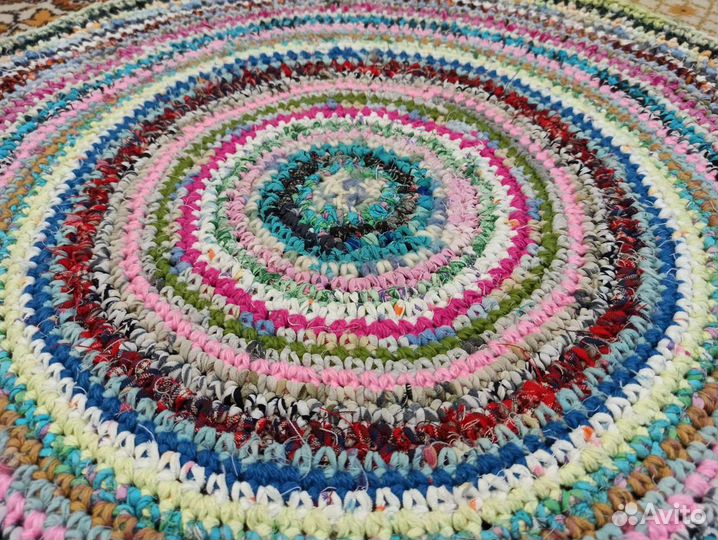 Домотканая дорожка, половик, вязаный коврик