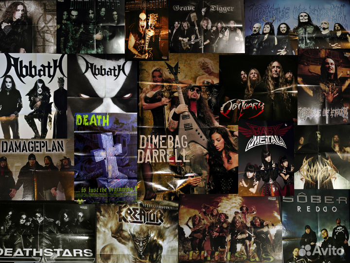 Постеры рок групп 80-90-х годов и другие