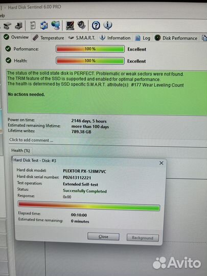 Ssd диск Plextor-128gb