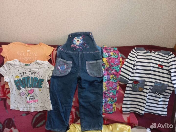 Большой пакет одежды на девочку