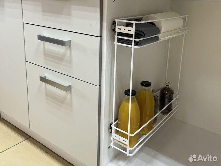 Выкатная корзина, бутылочница металлическая 150мм