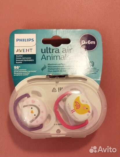 Соска пустышка avent 0 6 новая