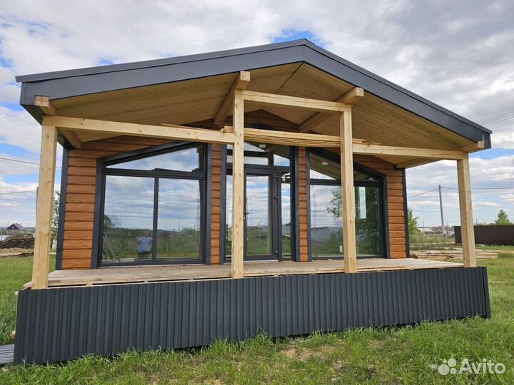 Дом Барнхаус 86м2 3 спальни каркасный