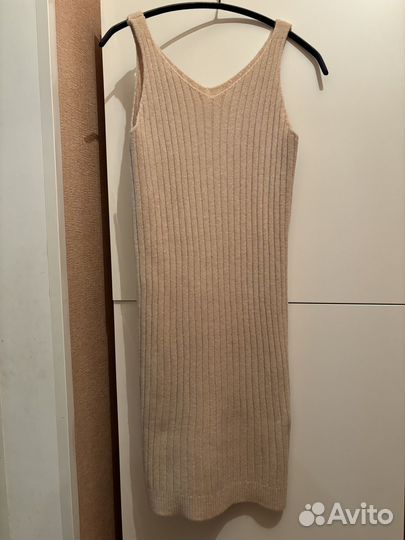 Платье вязаное женское лапша теплое