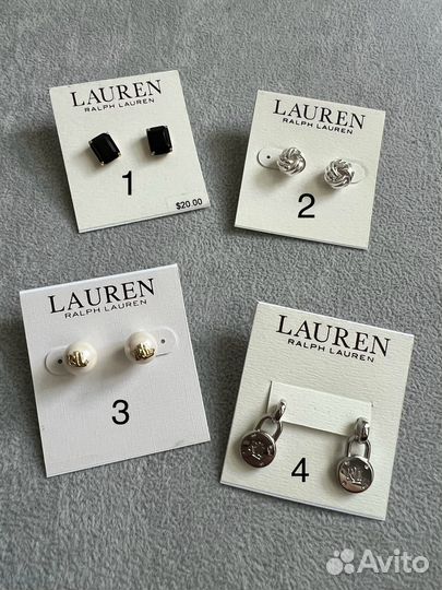 Серьги новые Ralph Lauren