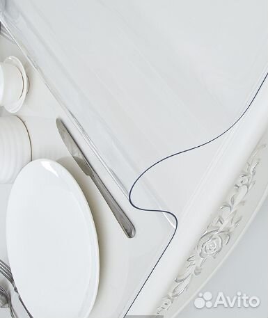 Силиконовая скатерть гибкое стекло 1 метр * 1 метр