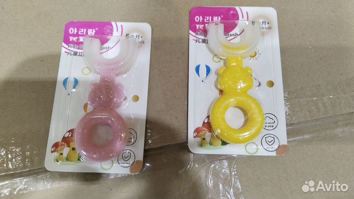 Детская зубная щетка силиконовая, U-образная капа