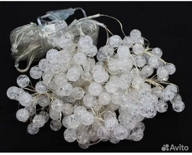 Гирлянда штора роса шарики