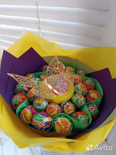 Сладкий подарок, букет учителю,детский