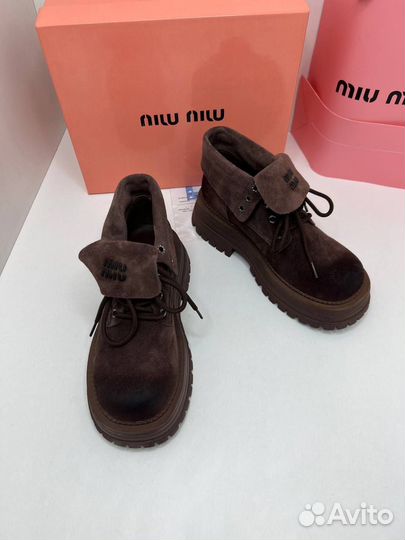 Ботинки женские осень MIU MIU