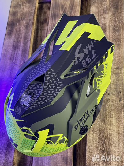 Кроссовый шлем just1 J38 mask Yellow Matt