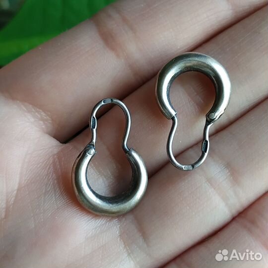 Серьги СССР серебро 925 875 пробы винтаж звезда