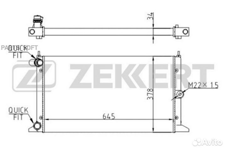 Радиатор охлаждения Форд Галакси 95