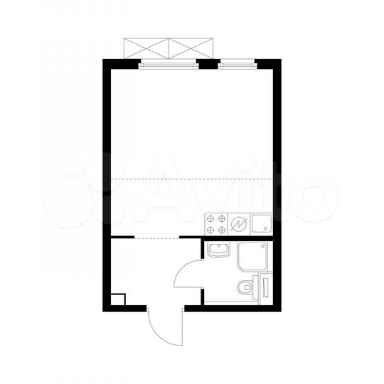 Квартира-студия, 25,4 м², 4/33 эт.