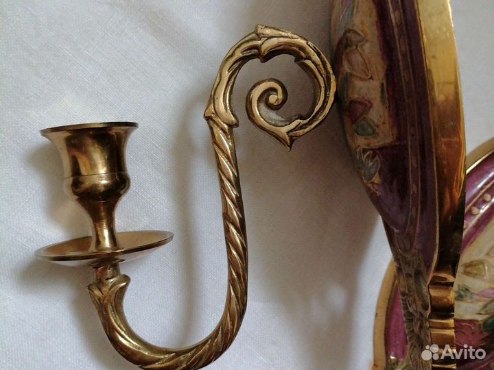 Старинные настенные подсвечники, канделябры