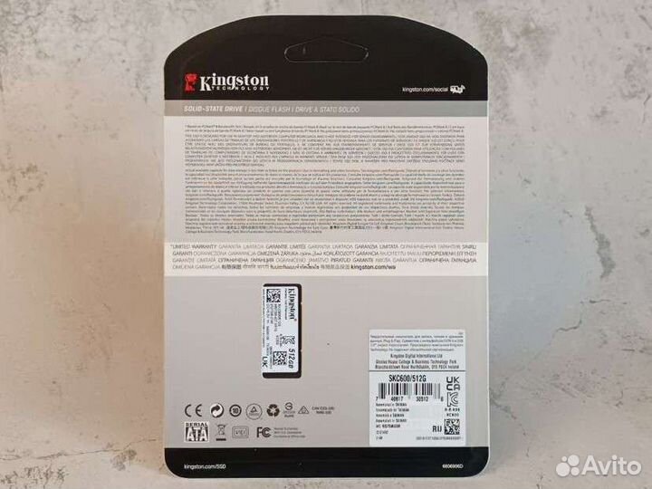 Ssd Kingston KS600-512гб