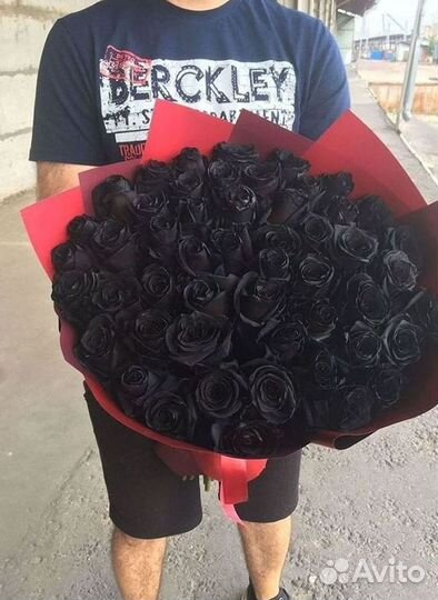 Чёрные розы Доставка цветов