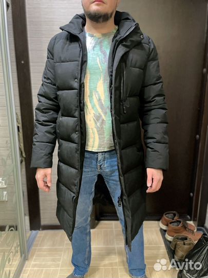 Пуховик мужской длинный 48р