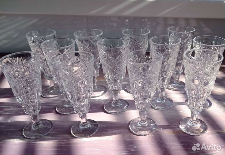 Рюмки хрустальные набор 12 шт