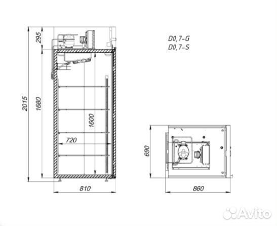 Холодильный шкаф arkto 700/1400 л стекло