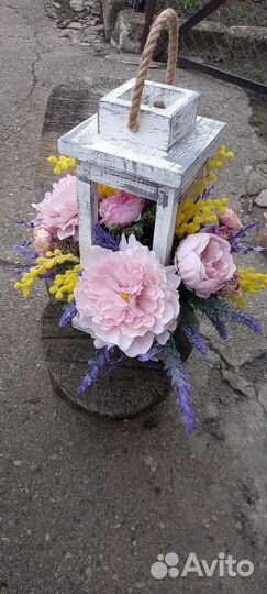 Венок из искусственной мимозы