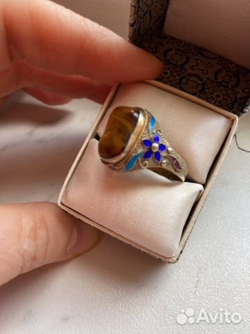 Серебряное кольцо с тигровым глазом купить в Москве | Личные вещи | Авито