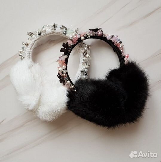 Наушники меховые с декором