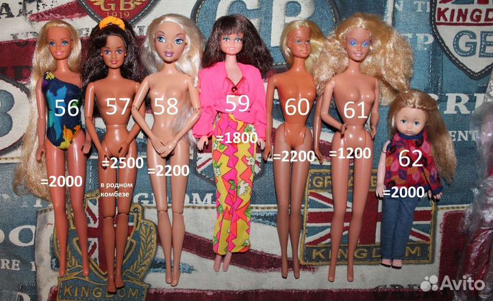 Барби Mattel 80х, 90х, Кены и другие. Много