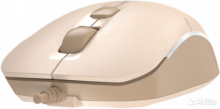 Мышь A4Tech Fstyler FM26S бежевый/коричневый оптическая 1600dpi silent USB для ноутбука 4but (FM26S