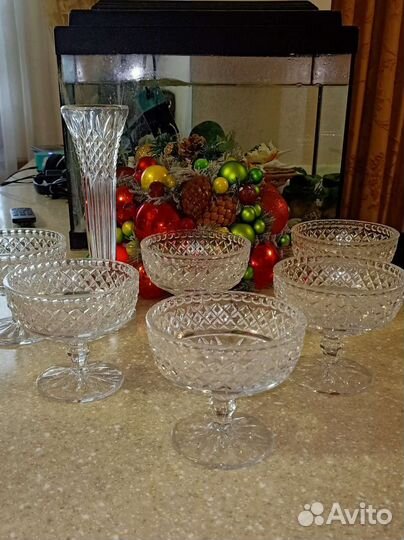 Хрустальные Фужеры бокалы креманки