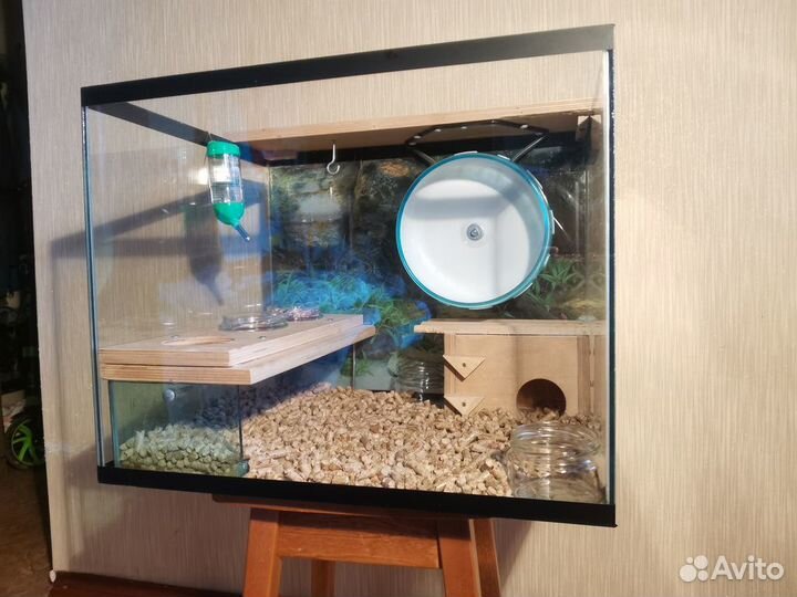 Аквариум 50х40х40 для мелких грызунов