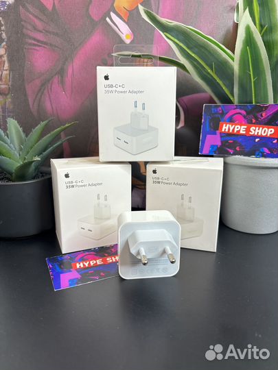 Power Adapter 35W 2 разъема USB-C