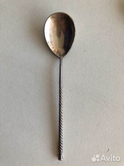 Набор винтажных чайных ложек с витой ручкой. СССР