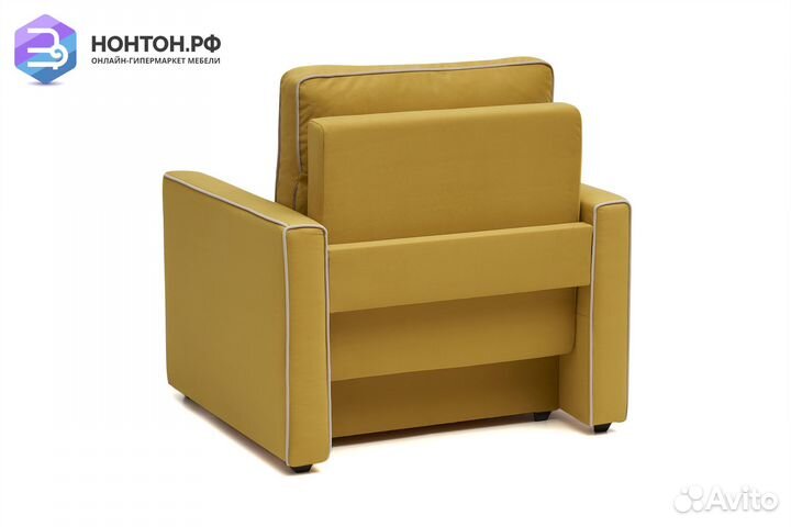 Кресло еврокнижка Леон горчичное