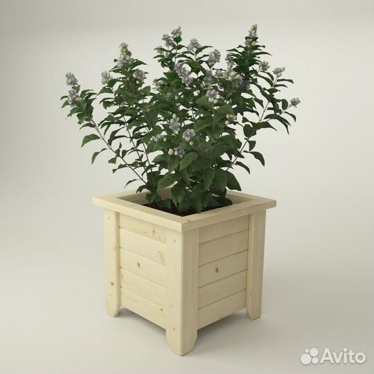 Кашпо деревянное уличное в Скандинавском стиле (Ящ