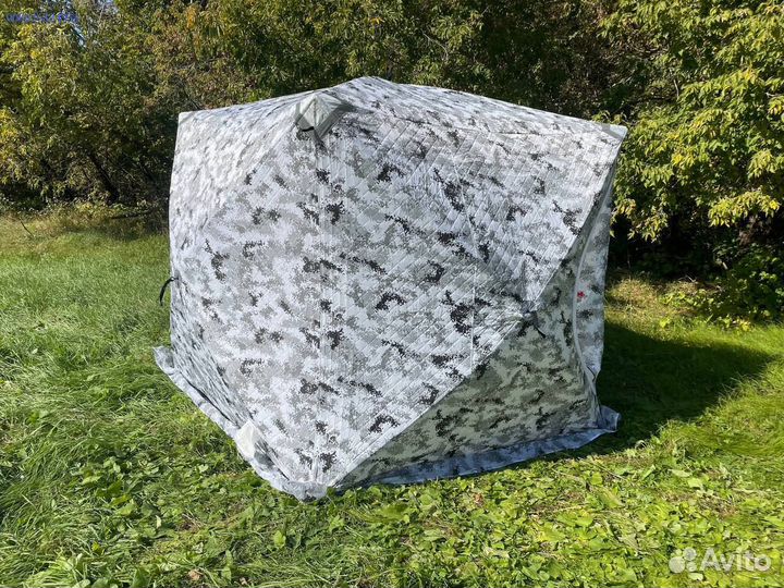 Палатка-куб 220*220: стильный отдых на снегу