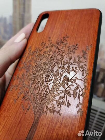 Чехол деревянный для Honor 9x или P Smart Z
