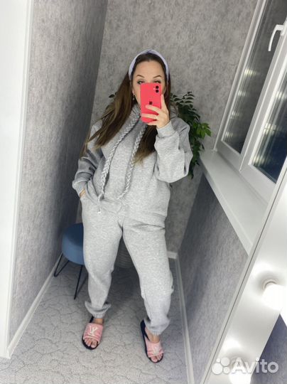 Ко стюм из футера с начесом ручная работа