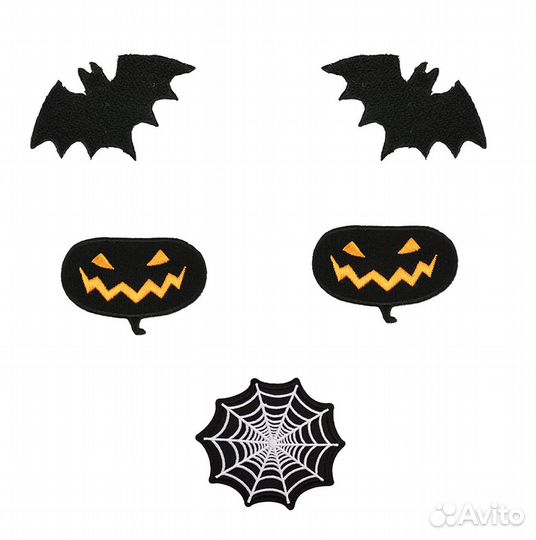 Нашивки на одежду набор хэллоуин 2 термонашивка