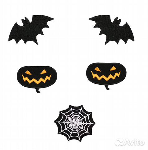 Нашивки на одежду набор хэллоуин 2 термонашивка