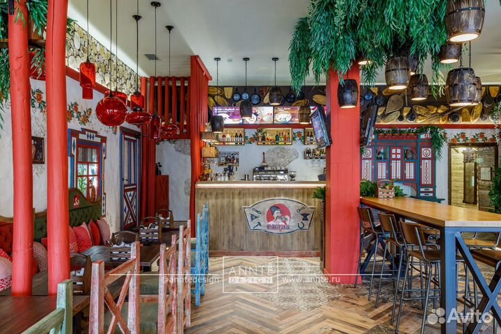 Дизайн проект интерьера кафе