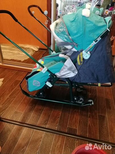 Детские санки коляска ника
