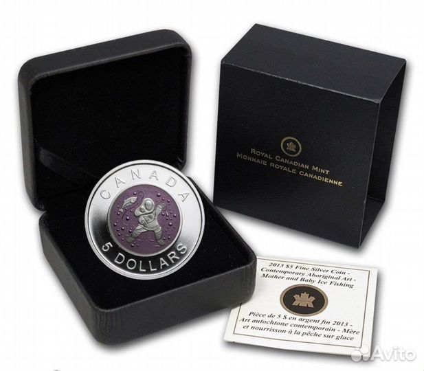 Монета Канады 5 доллавров Ag-Nb proof