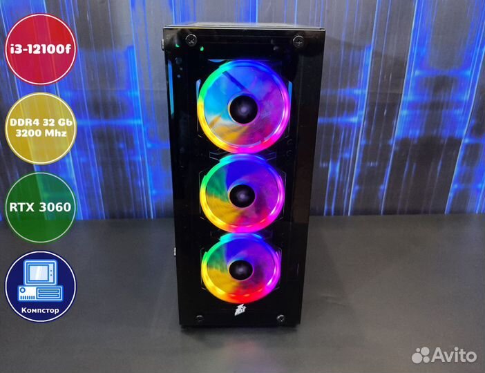 Сборка пк 4к i3-RTX3050-32DDR4-DYI3149562870-H610